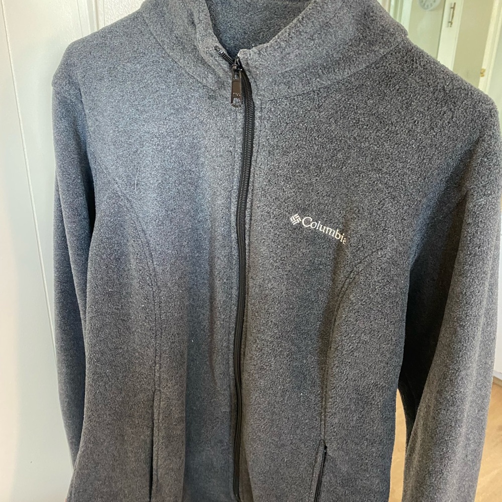 Columbia Gray Full-Zip Fleece Jacket